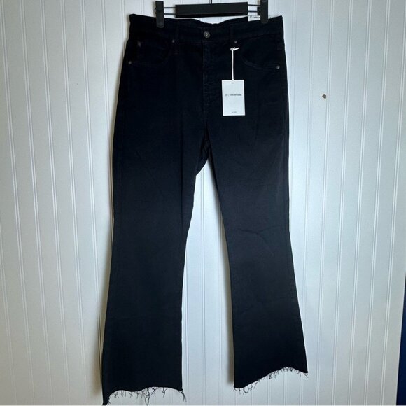 AG Adriano Goldschmied FARRAH BOOT CROP SULFUR BLACK NWT SZ 30 CROPPED BOOTCUT - Picture 2 of 16